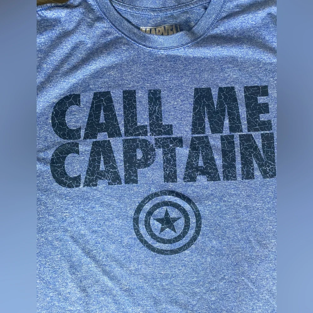 Marvel Captain America Blue Mens short Sleeve T shirt Size Large - Picture 4 of 4
